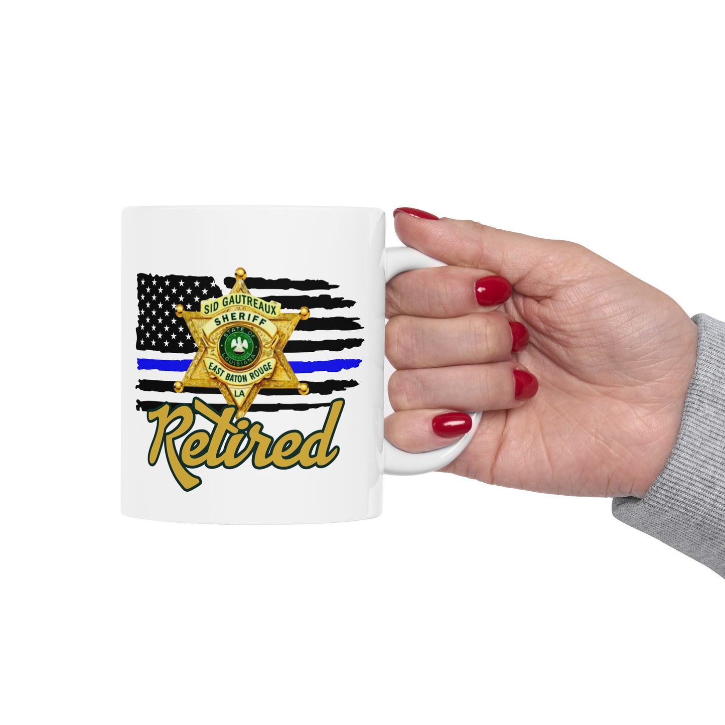 EBRSO Badge, Retired Deputy,  Custom Ceramic Mug, Sheriff Office Coffee Cup, Law Enforcement Gifts, Personalized Mug for Deputies, Unique Gift for Holidays