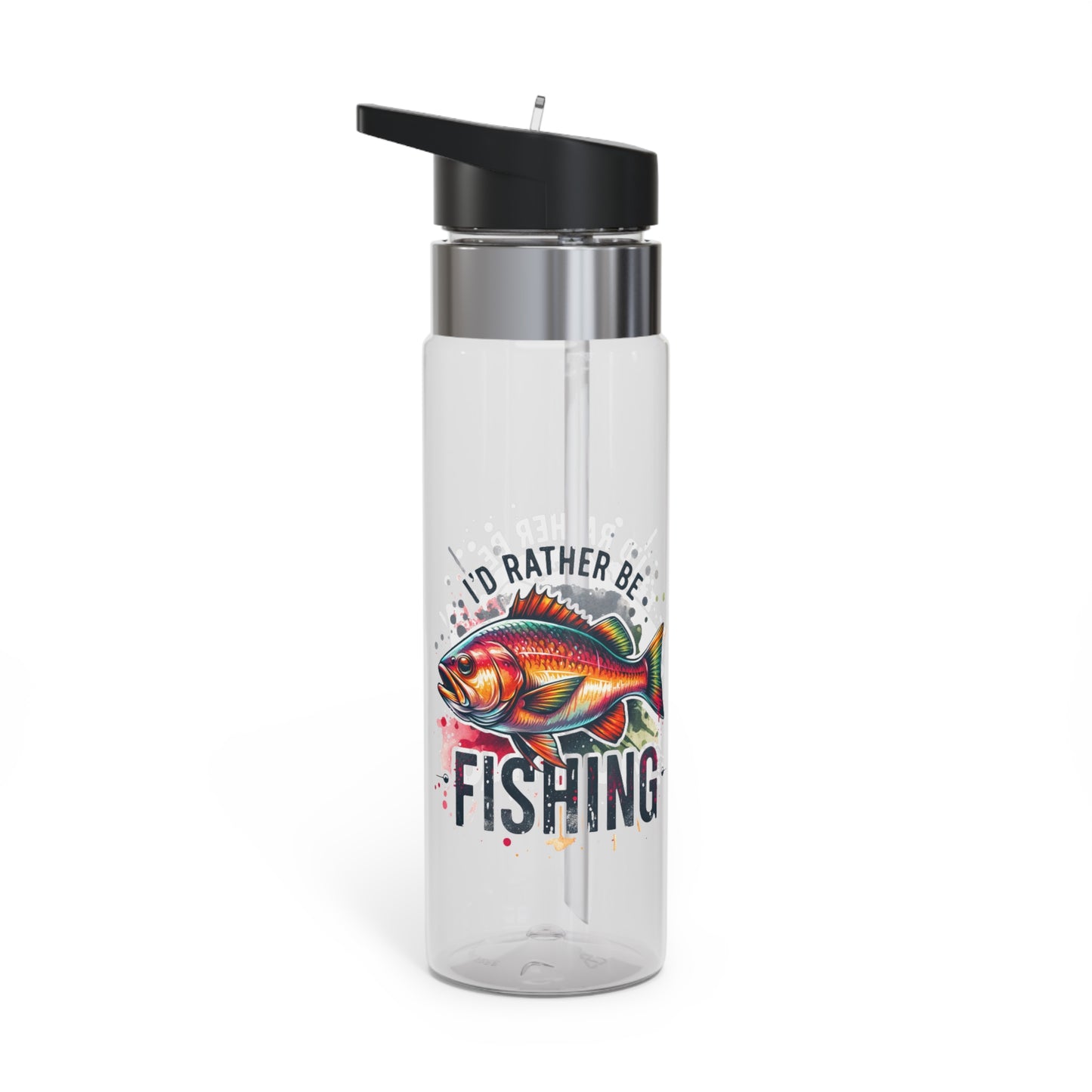 I'd Rather Be Fishing Vibes Tritan Sport Bottle - Perfect for Outdoor Enthusiasts, Hydration, Camping, Gifts for Fishermen