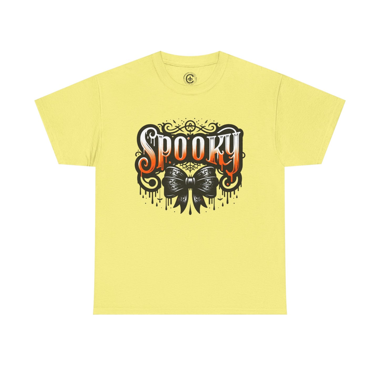 Spooky Themed Unisex Heavy Cotton Tee, Halloween Shirt, Fall Fashion, Ghostly Tee, Graphic Tee, Casual Wear