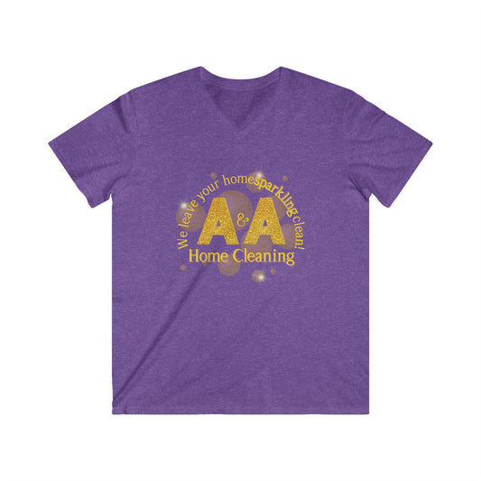 A&A, Yellow Logo on a 4th Vneck, Gildan