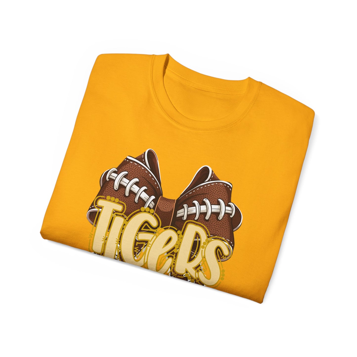 LSU Gold Day,  Football bow, Tigers, Tee, Cute Football T-Shirt, Gift for Sports Lovers, Unique Football Apparel, Casual Everyday Wear