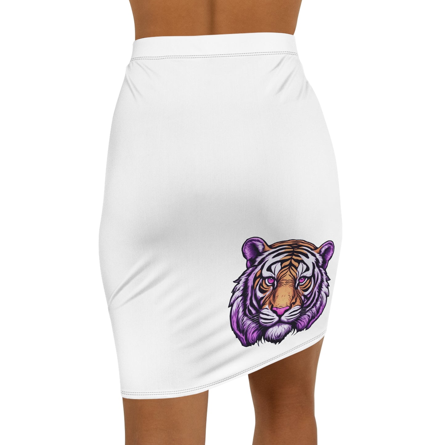 Purple Tiger Women's Pencil Skirt, Stylish Skirt for Office, Fun Night Out, Geaux LSU Tigers!