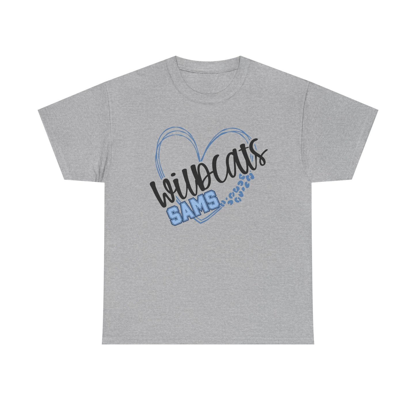 SAMS Wildcats Love Unisex Tee, Cute Cotton Shirt, School Spirit Apparel, Family Gatherings, Casual Wear, Gift for Students, Personalized Designs