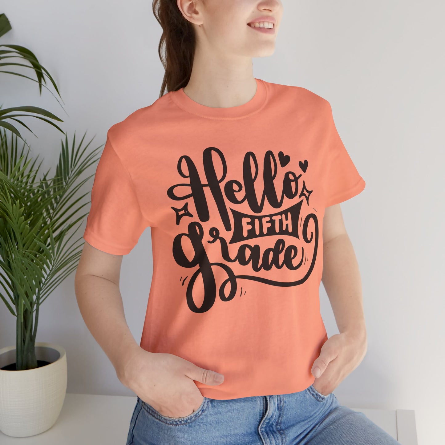 Hello Fifth Grade, Teacher Tshirt, Back to School, Elementary
