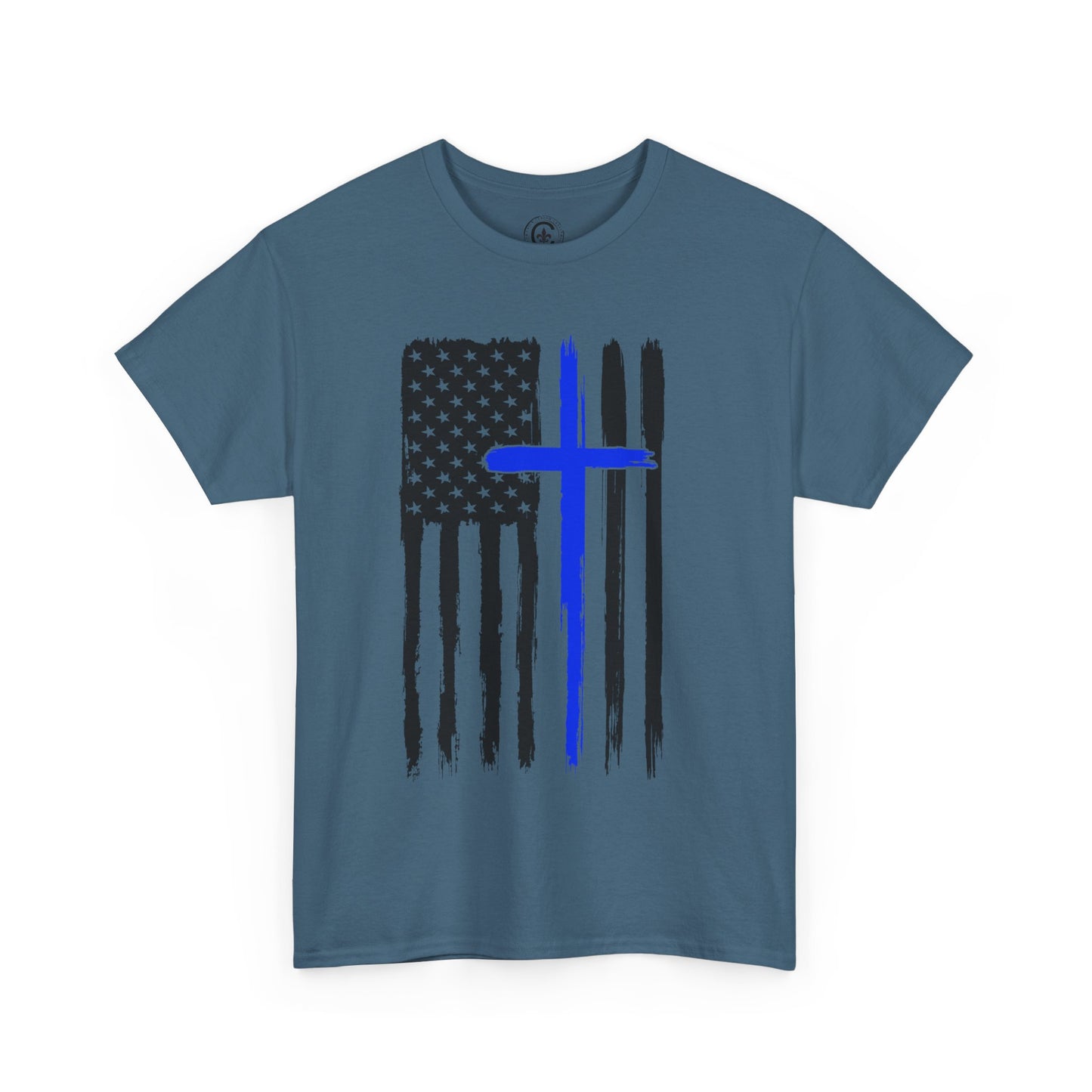 Thin Blue Line, Cross, Flag Graphic Tee, T-Shirt, Unisex Humor Shirt, Gifts for Friends, Casual Wear, law enforcement