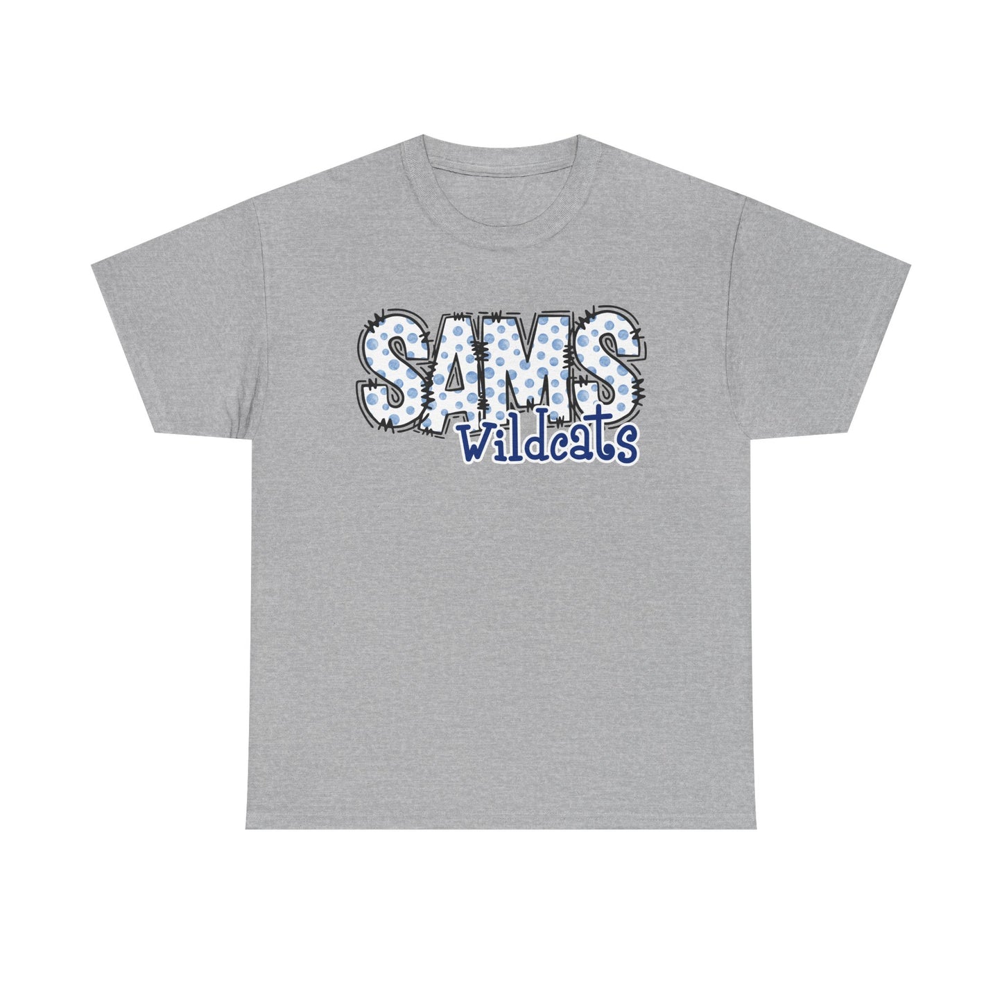 SAMS Wildcats, Whimsical on a Unisex Tshirt, St Amant Middle School