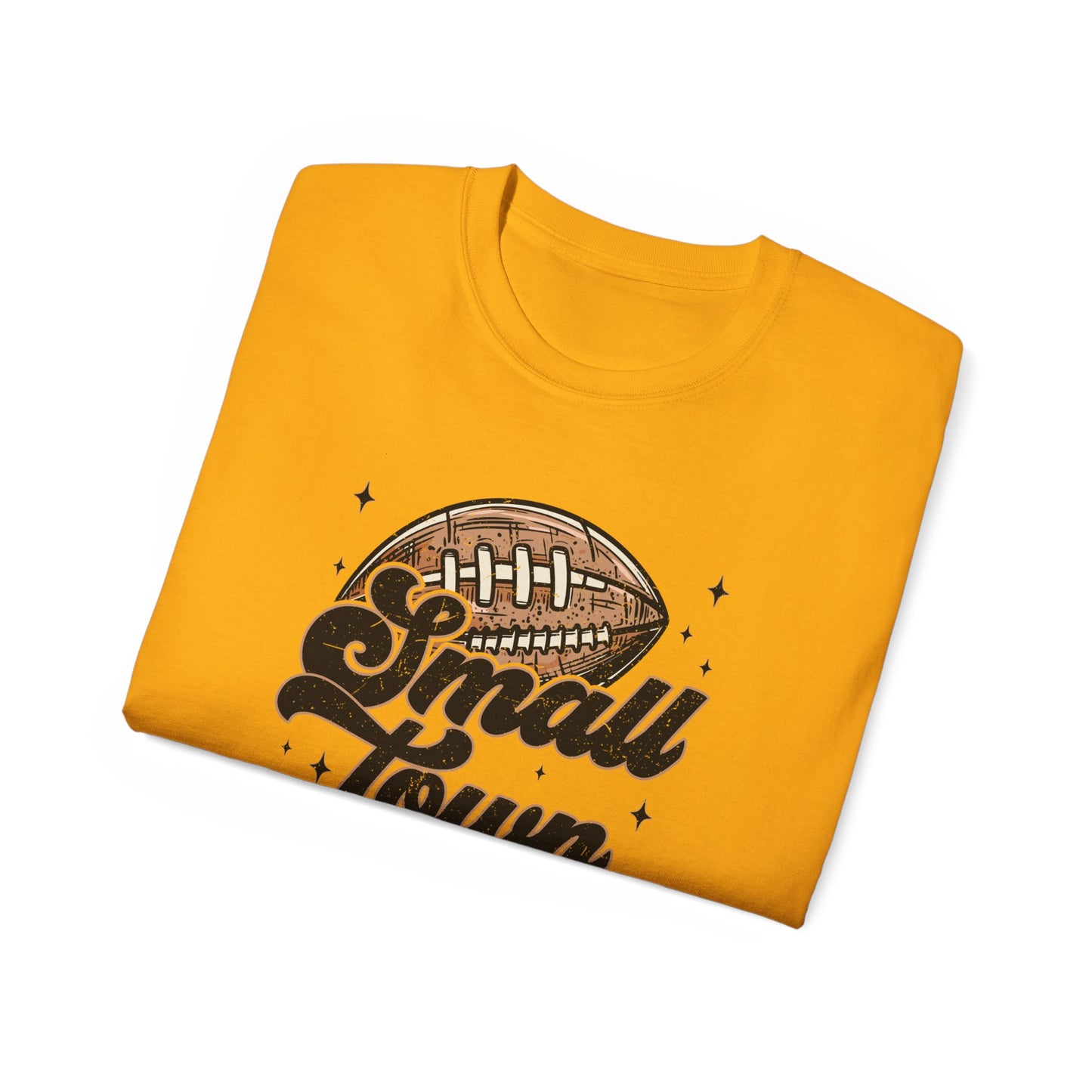 LSU Gold Day, Small Town Big Heart Football Tee, Cute Football T-Shirt, Gift for Sports Lovers, Unique Football Apparel, Casual Everyday Wear