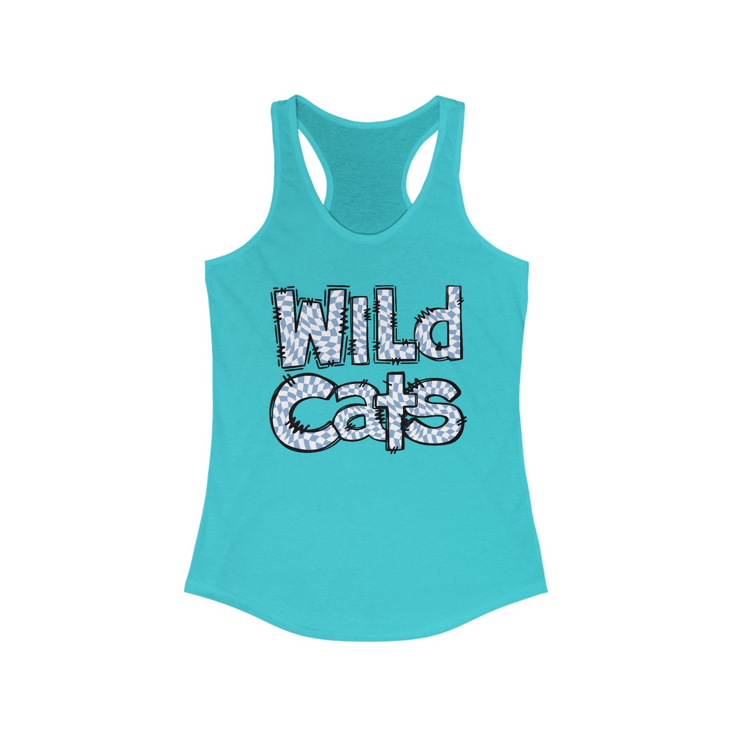 SAMS Wildcats Heart Racerback Tank - Perfect for Summer, Sports, Gifts, Casual Wear, College Events, Team Spirit