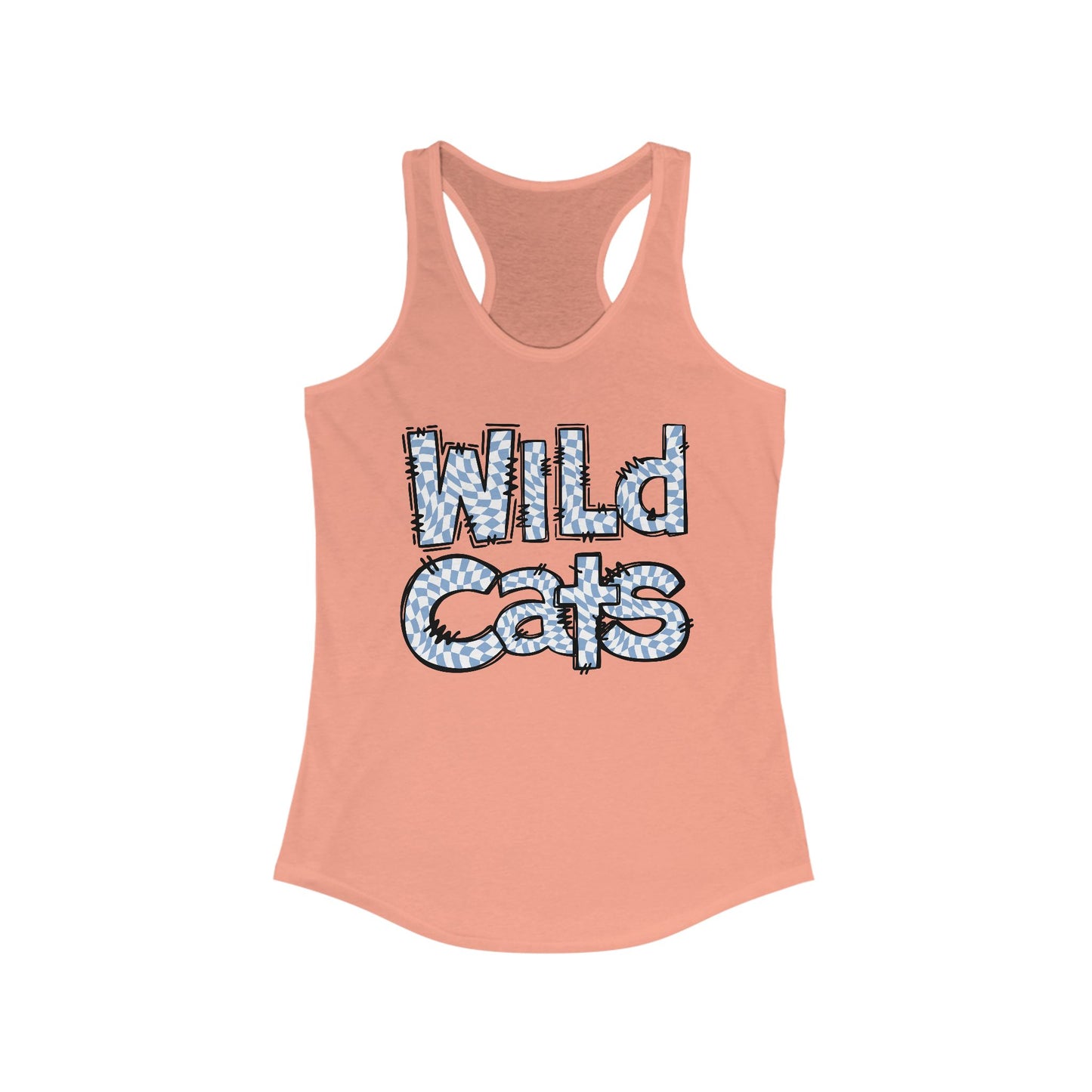 SAMS Wildcats Heart Racerback Tank - Perfect for Summer, Sports, Gifts, Casual Wear, College Events, Team Spirit