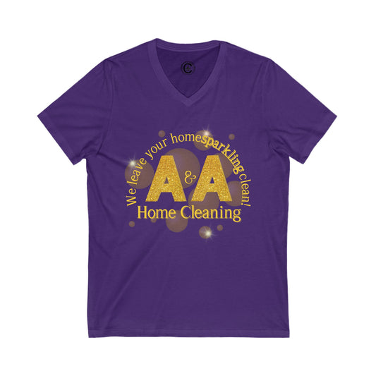 A&A, Yellow Logo on a VNeck, Bella Canvas