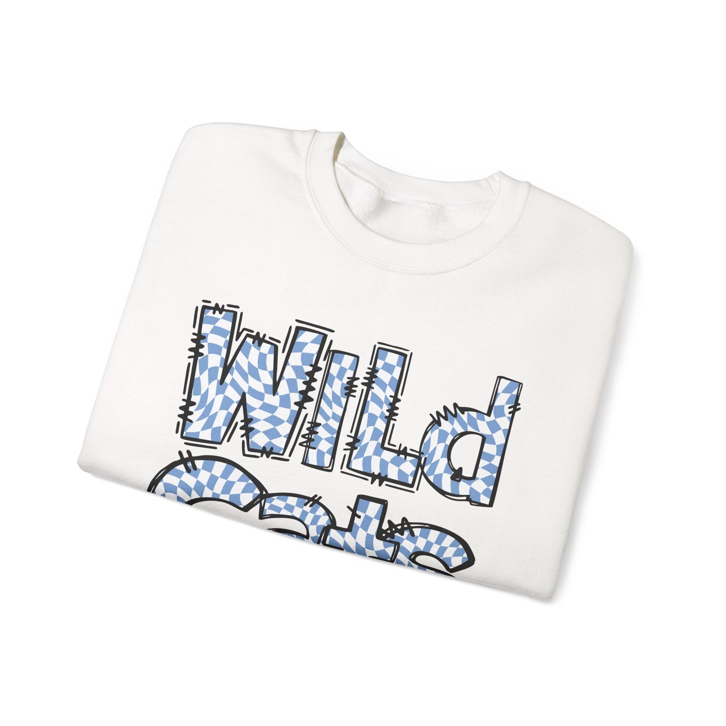 SAMS Wildcats Crewneck Sweatshirt with Heart Design, Comfortable Unisex Sweatshirt, Perfect Gift for School Spirit