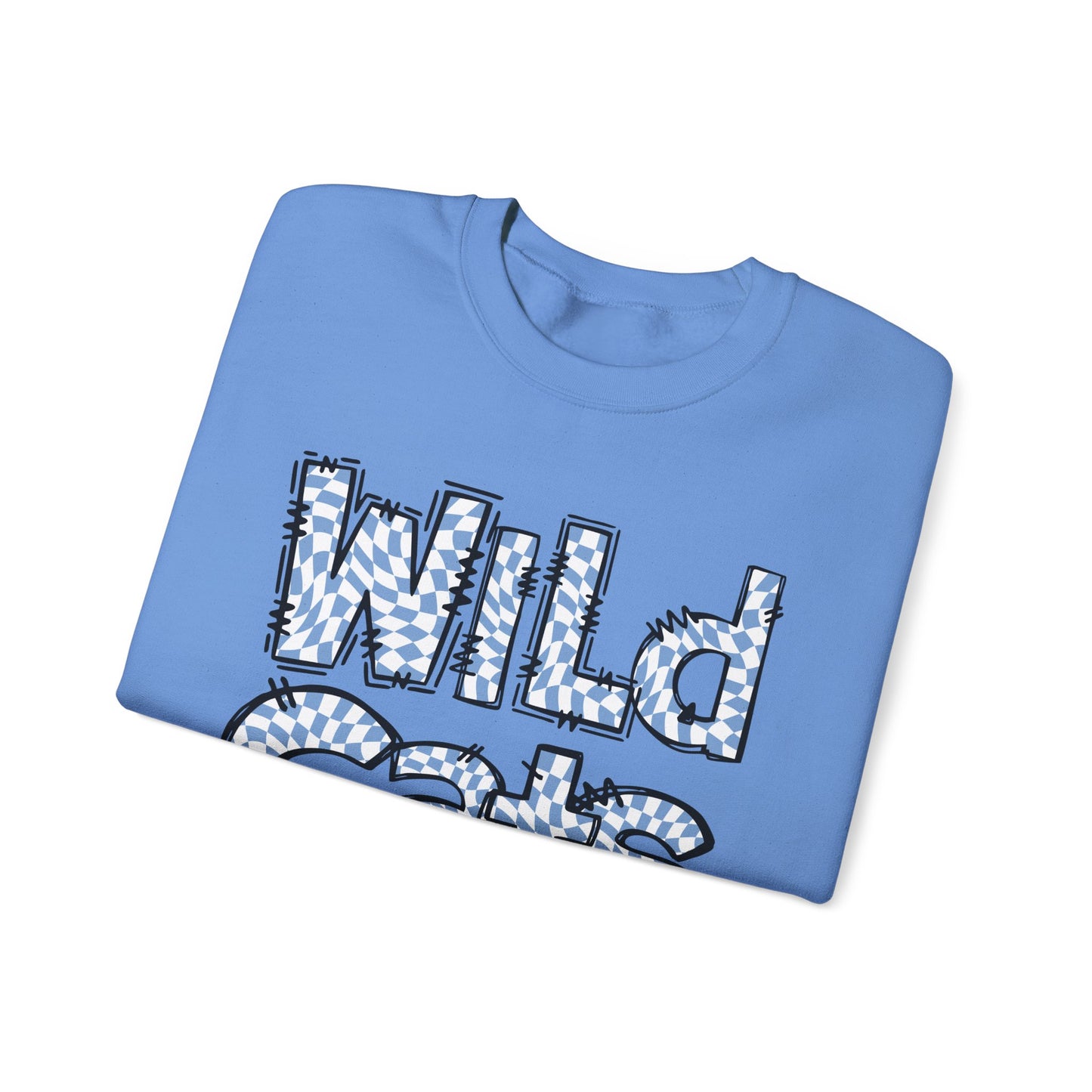 SAMS Wildcats Crewneck Sweatshirt with Heart Design, Comfortable Unisex Sweatshirt, Perfect Gift for School Spirit