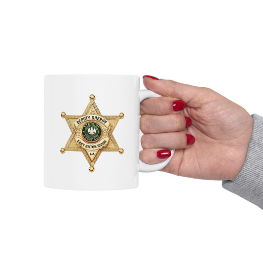 EBRSO DEPUTY, Badge, Sheriff Star Ceramic Mug, Perfect Gift for Police Officers, Law Enforcement Fans, Birthday, Holiday