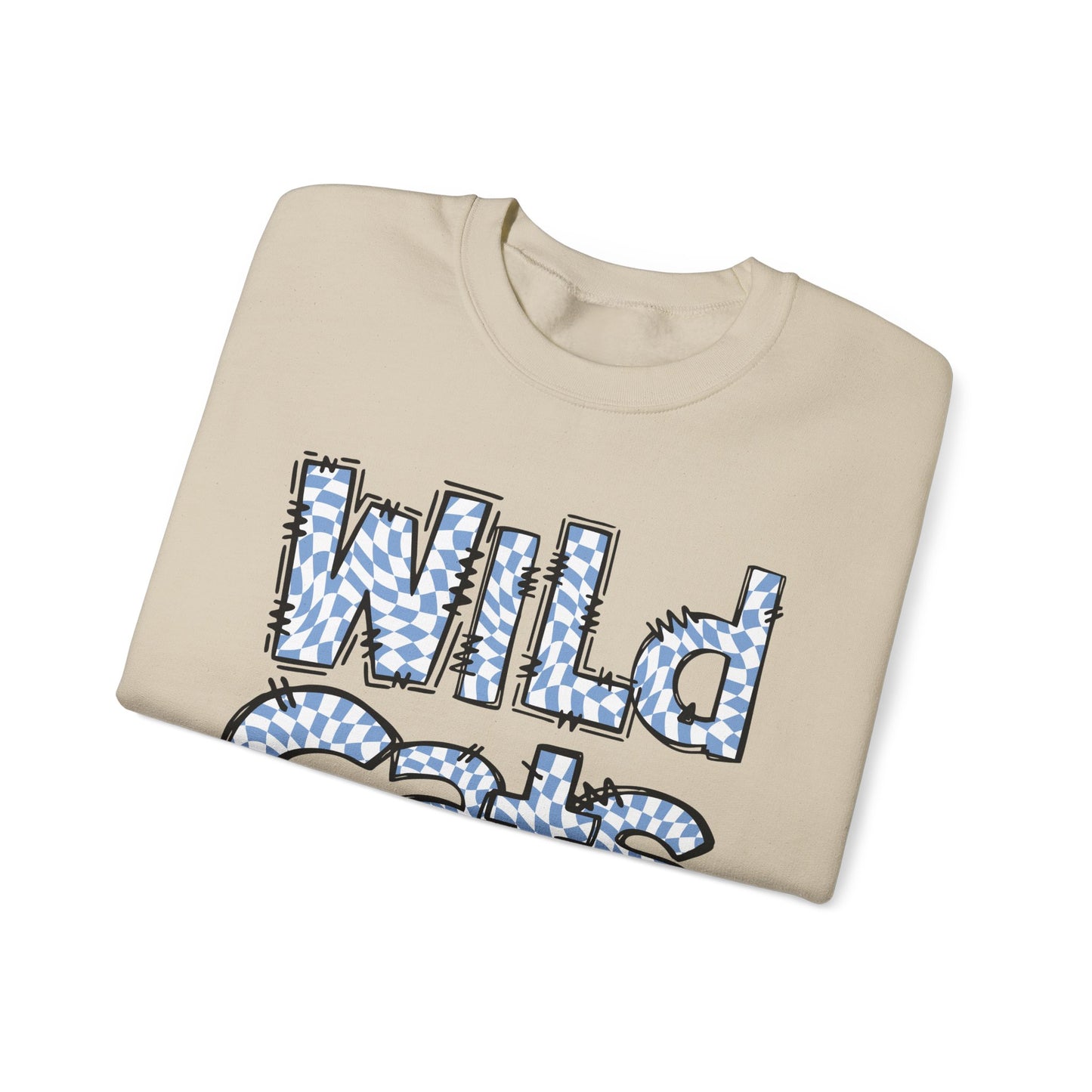 SAMS Wildcats Crewneck Sweatshirt with Heart Design, Comfortable Unisex Sweatshirt, Perfect Gift for School Spirit