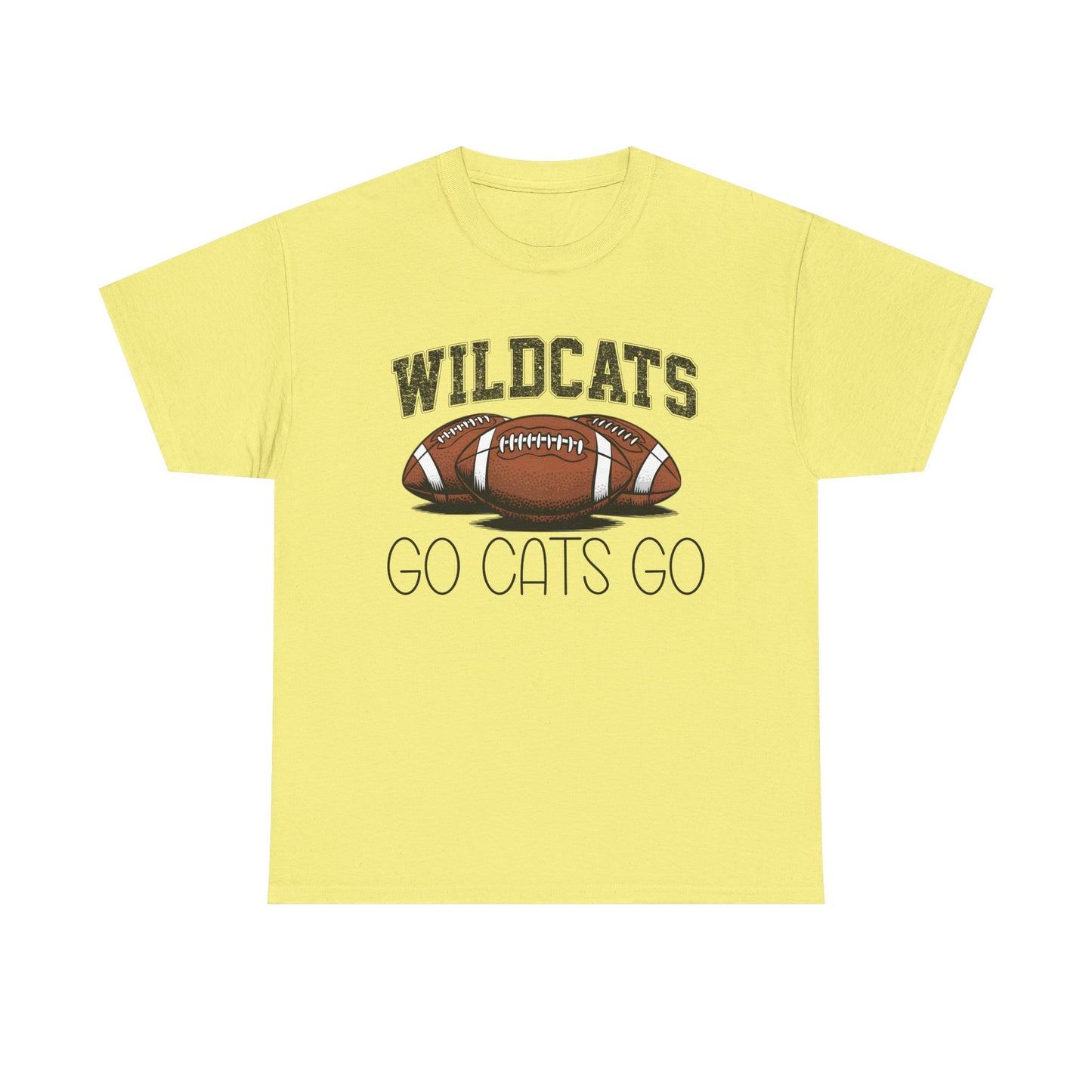 Wildcats Football Spirit Tee - Unisex Heavy Cotton T-Shirt for Fans, Game Day, Tailgating, Sports Events, Gift for Her/Him