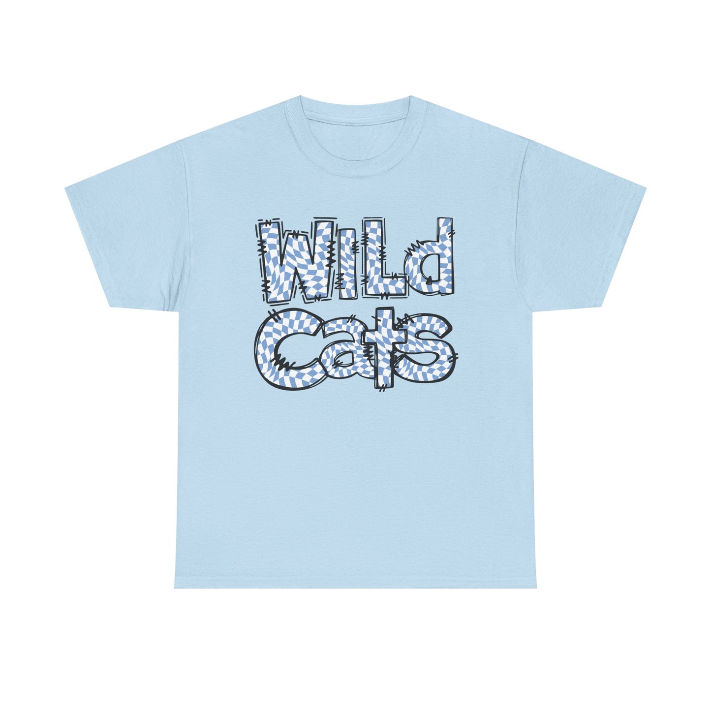 St Amant Blue Wildcats Love Unisex Tee, Cute Cotton Shirt, School Spirit Apparel, Family Gatherings, Casual Wear, Gift for Students, Personalized Designs