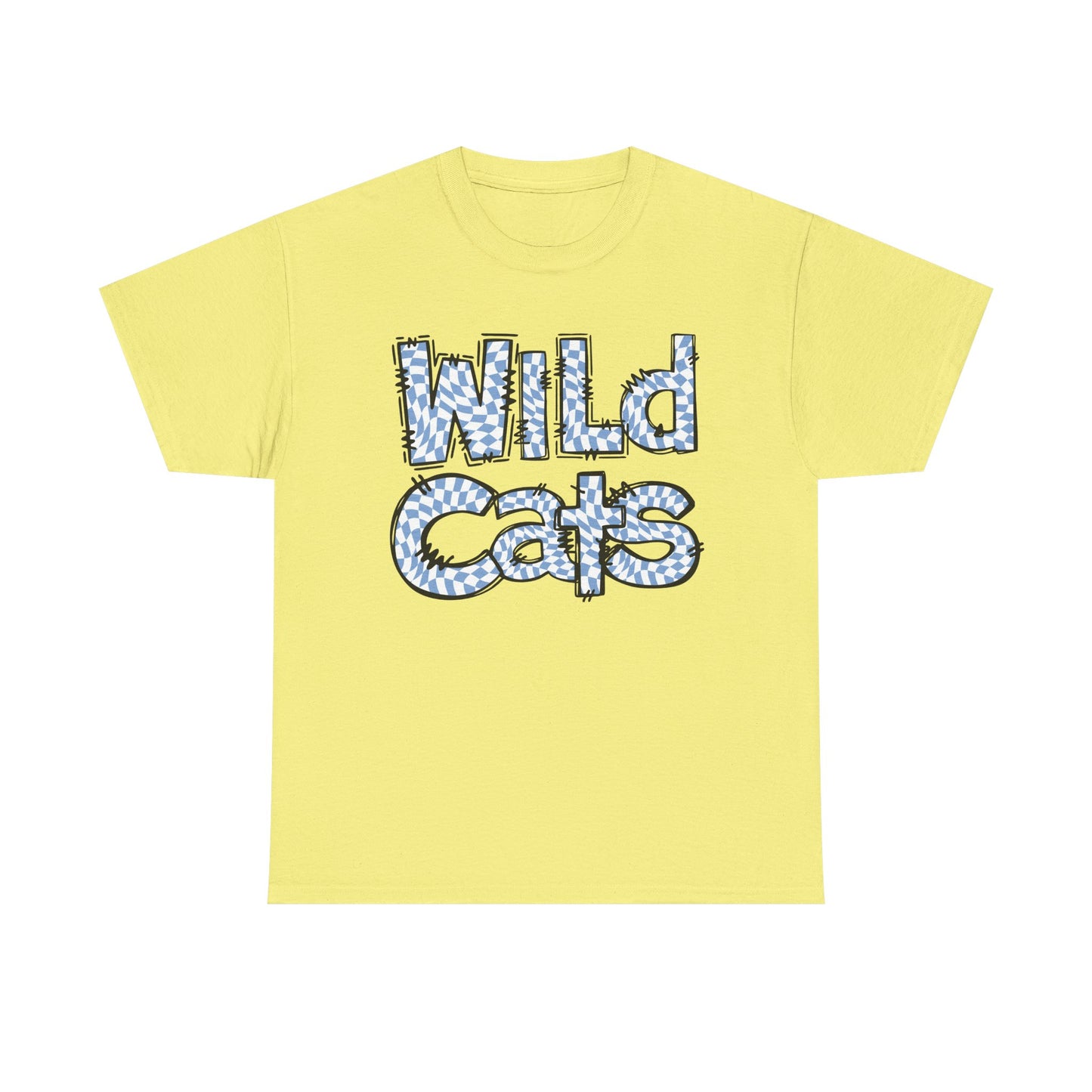 St Amant Blue Wildcats Love Unisex Tee, Cute Cotton Shirt, School Spirit Apparel, Family Gatherings, Casual Wear, Gift for Students, Personalized Designs