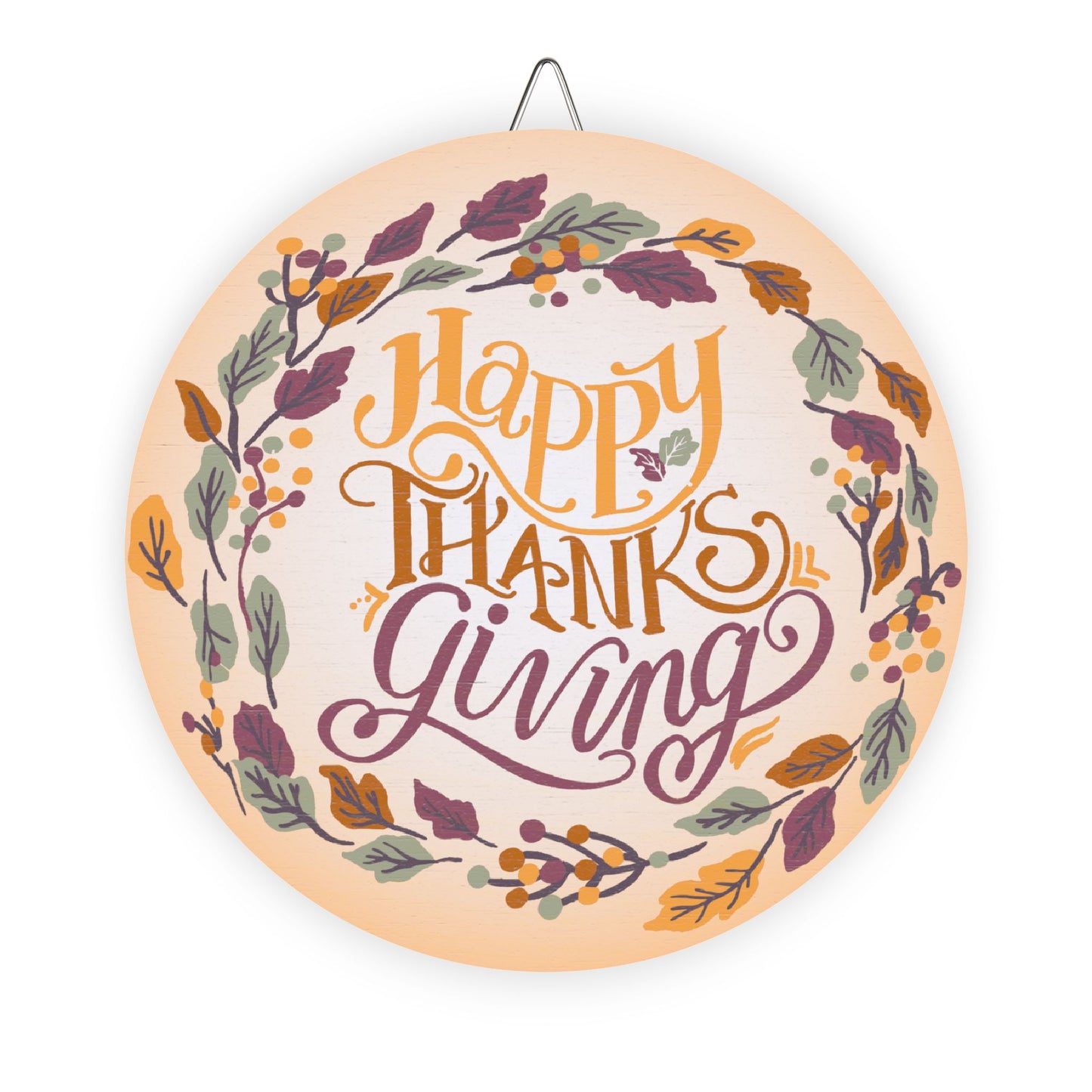 Happy Thanksgiving Door, Decor, Sign, Wreath, Wooden Door Hanger