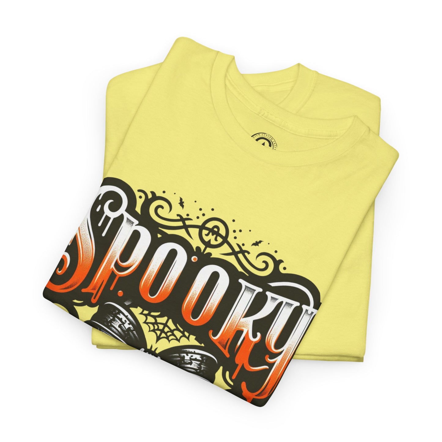 Spooky Themed Unisex Heavy Cotton Tee, Halloween Shirt, Fall Fashion, Ghostly Tee, Graphic Tee, Casual Wear