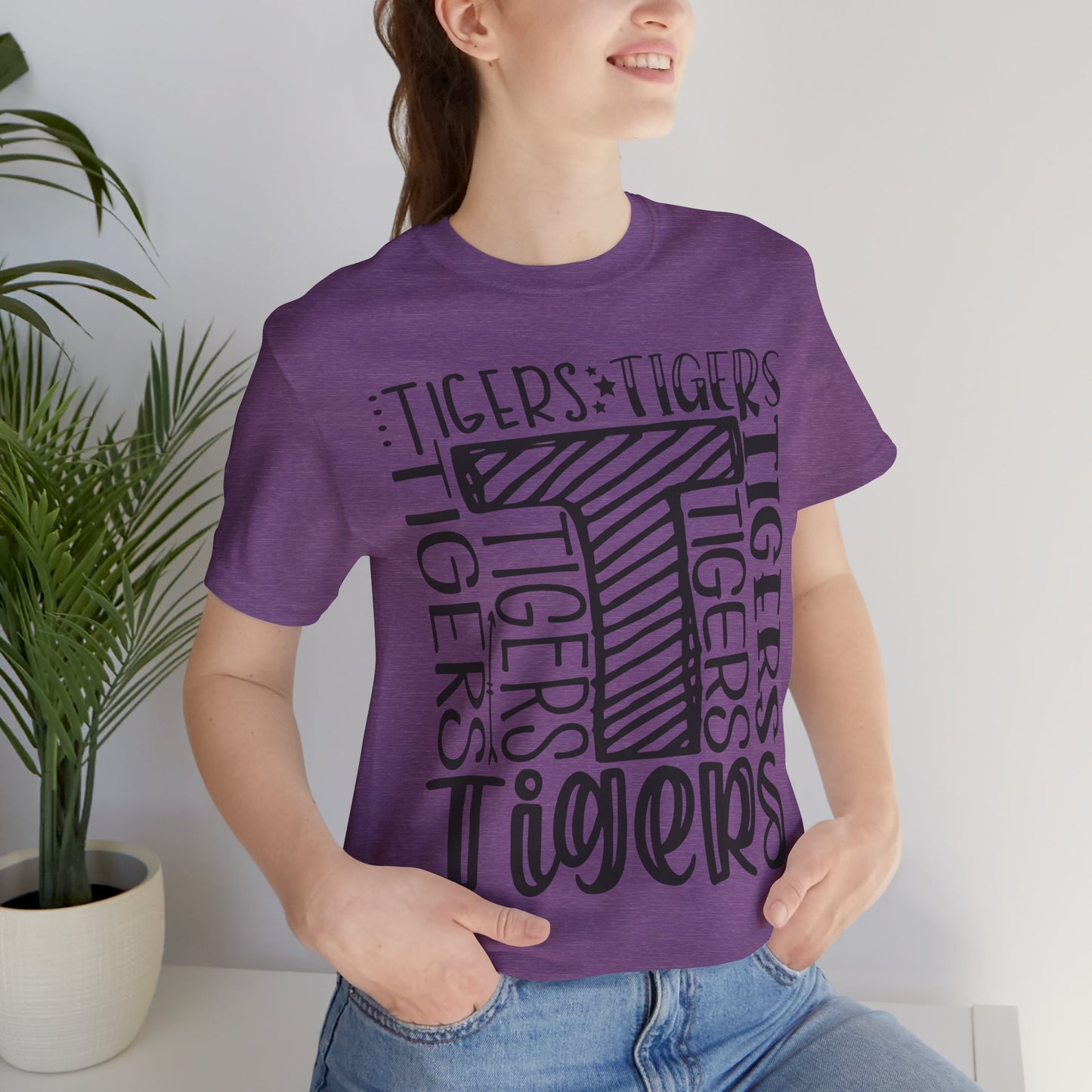 Tigers Graphic Tee, Perfect for Animal Lovers, Casual Wear, Gifts for Her, Unisex T-Shirt, College Spirit Wear, Summer Essential