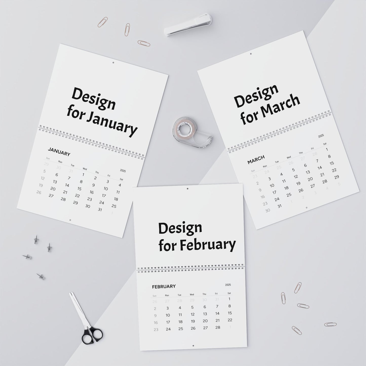 Personalized 2026 Wall Calendar, Minimalist Calendar, Yearly Planner, Home Office Decor, Monthly Organizer, Gift for Her, Desk Calendar