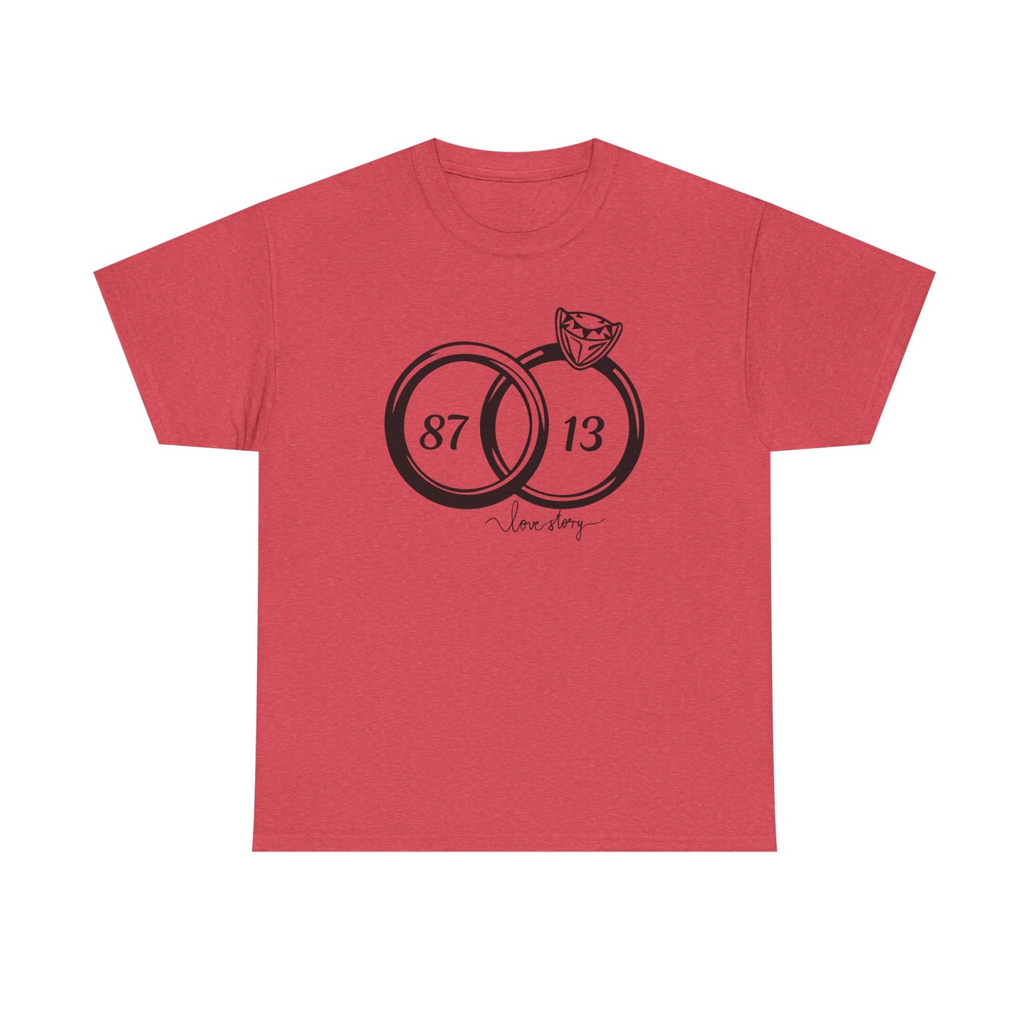 Wedding of the Century, 87 & 13, It's a Love Story Unisex Heavy Cotton Tee,