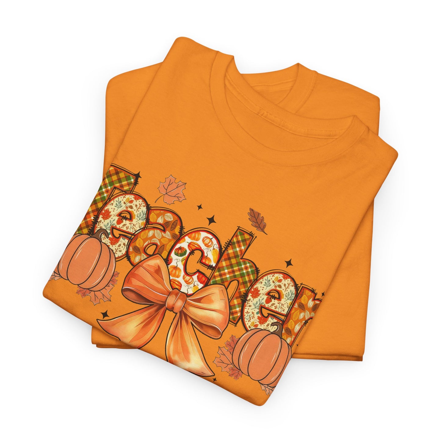 Charming Teacher Tee: Fall Vibes, Unisex Cotton Shirt, Perfect Gift for Educators, Halloween, Thanksgiving, Back to School