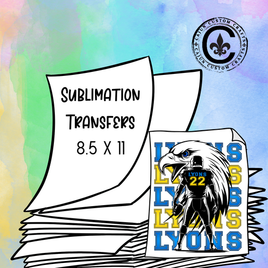 Personalized Live Oak Football player Sublimation Transfer Sheets, with name and #
