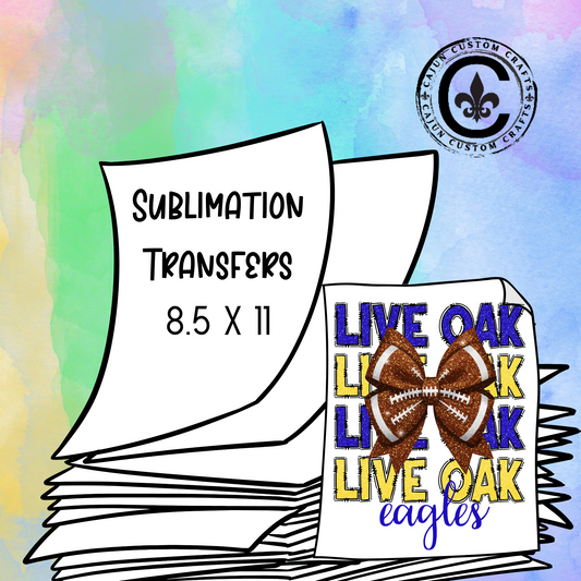 Live Oak Option 3 Sublimation Transfer Sheets