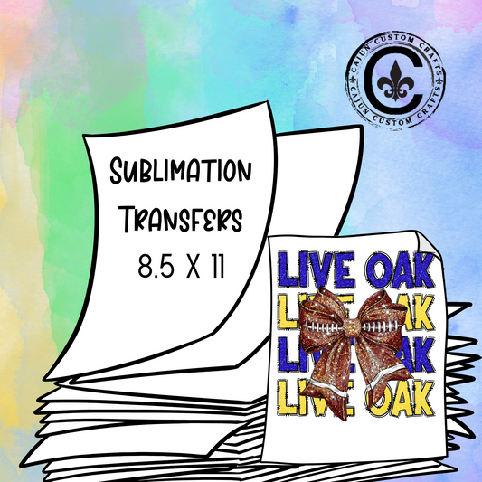 Live Oak Option 2 Sublimation Transfer Sheets