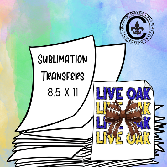 Live Oak Option 1 Sublimation Transfer Sheets
