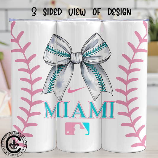 Miami Rec Ball team, 20 oz tumbler, style 1