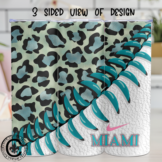 Miami Rec Ball team, 20 oz tumbler, style 3