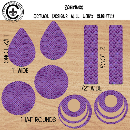 Purple, Textured Earrings