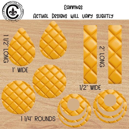 Gold, Padded, bubble, 3d earrings