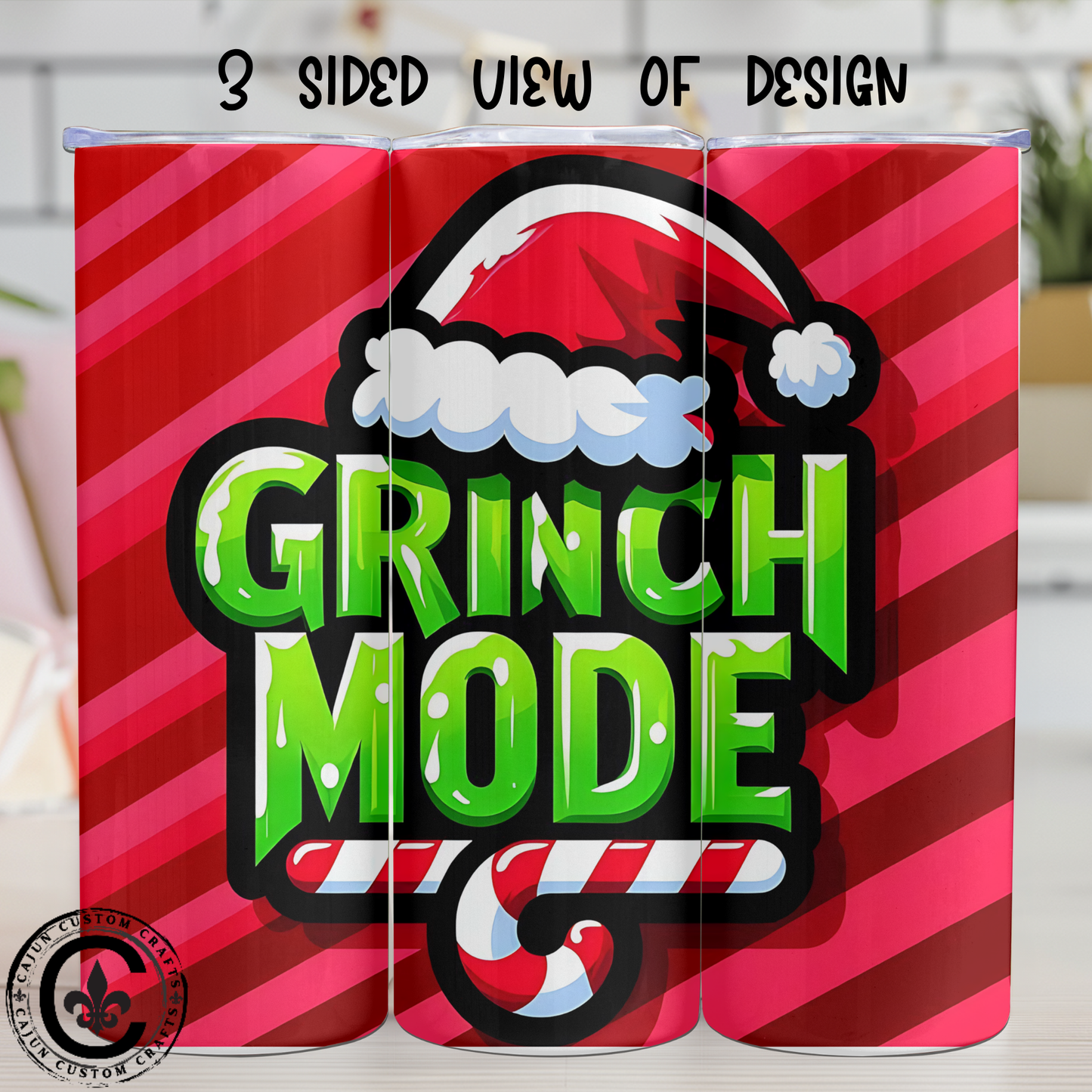 Grinch Mode, 20oz tumbler, christmas
