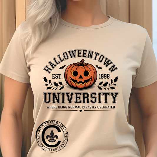 Halloween Pumpkin University Tee, spooky, fall