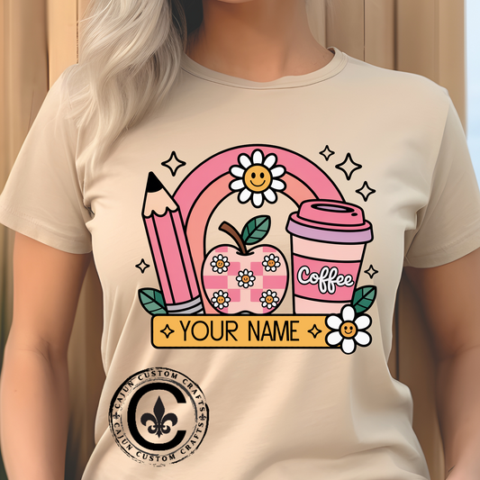 Personalized Teacher Tee, Gift for Educators, Back to School