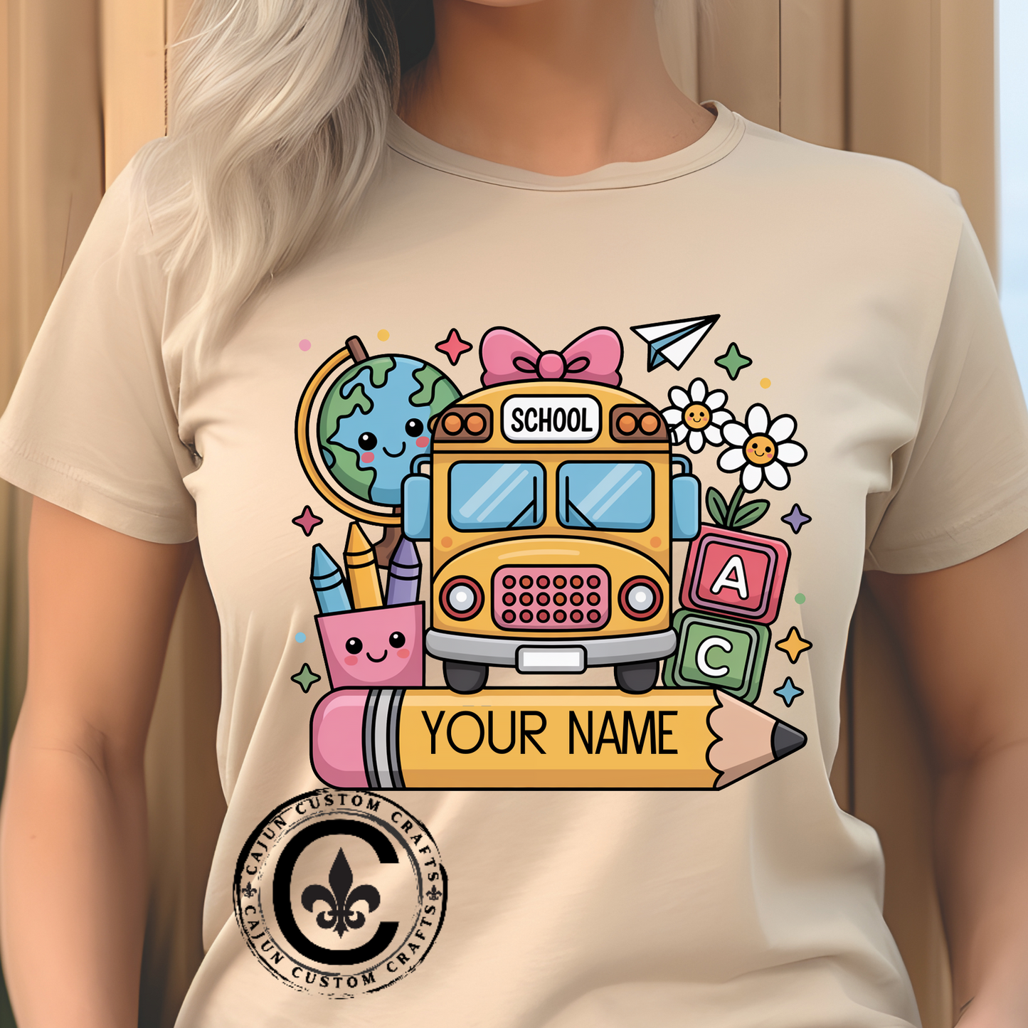 Personalized School Bus T-Shirt for Kids, Fun Graphic Tee, Back to School