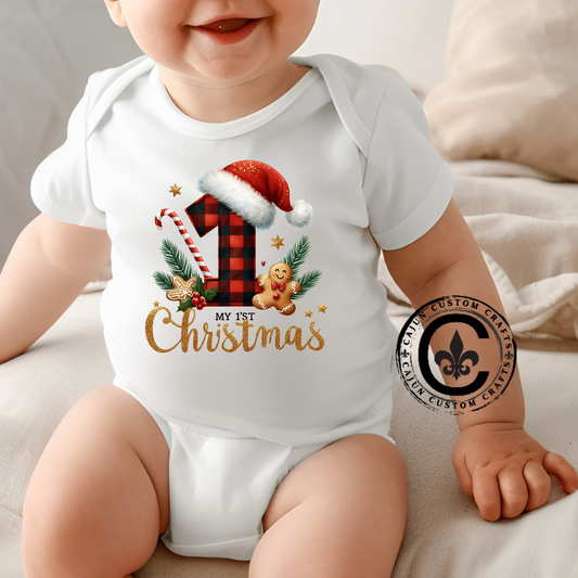 Christmas Infant Bodysuit, Baby 1st, First Christmas