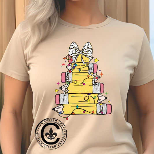 Teacher, Student, School, Pencil Christmas Tree, Educator