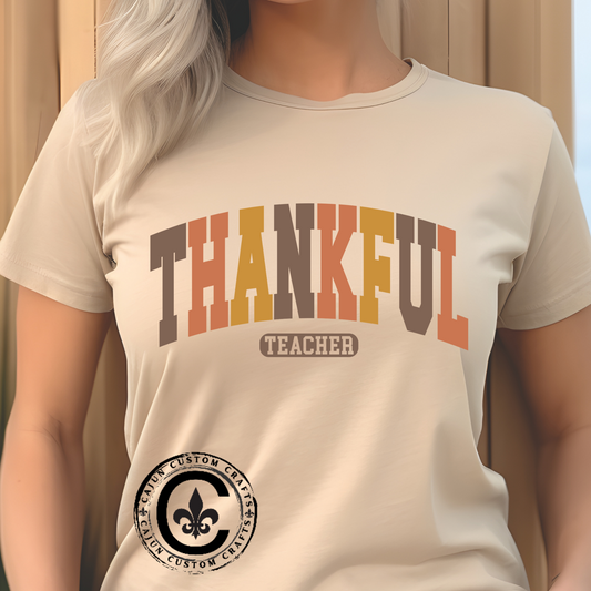 Thankful Teacher Tee, Unisex, Thanksgiving