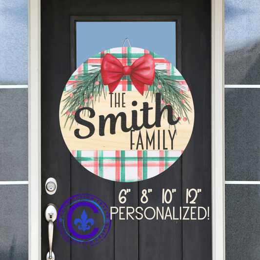Personalized Family Name Door Wood Sign, Rustic Home Decor, Kitchen Wall Art, Housewarming Gift, Family Name Plaque