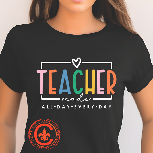 Teacher Mode, Back to School, tshirt