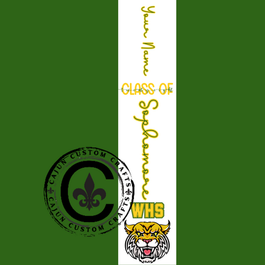 Personalized Walker High, sophomore Sash, style 3