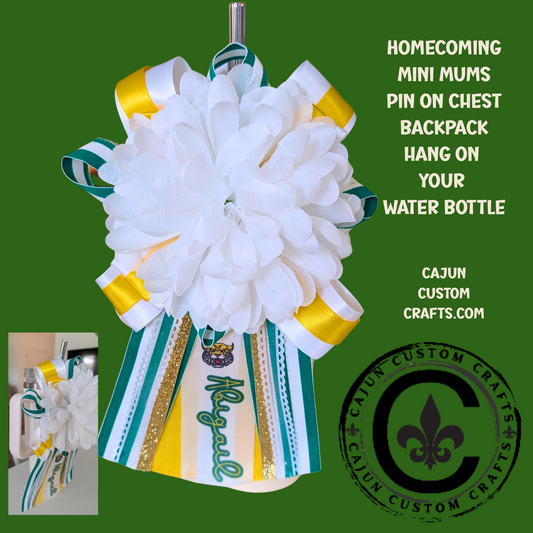 Personalized, School Spirit, Homecoming Stanley, Backpack, Lapel, Mini Mums