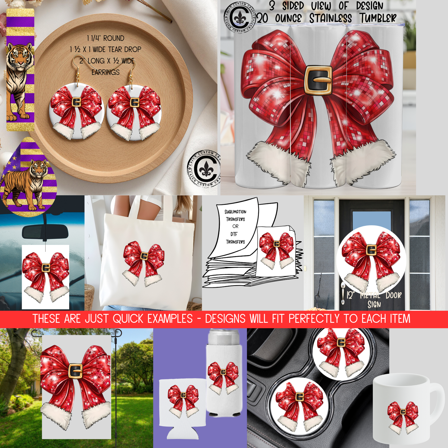 Santa belt, red glitter, coquette, buckle, bow