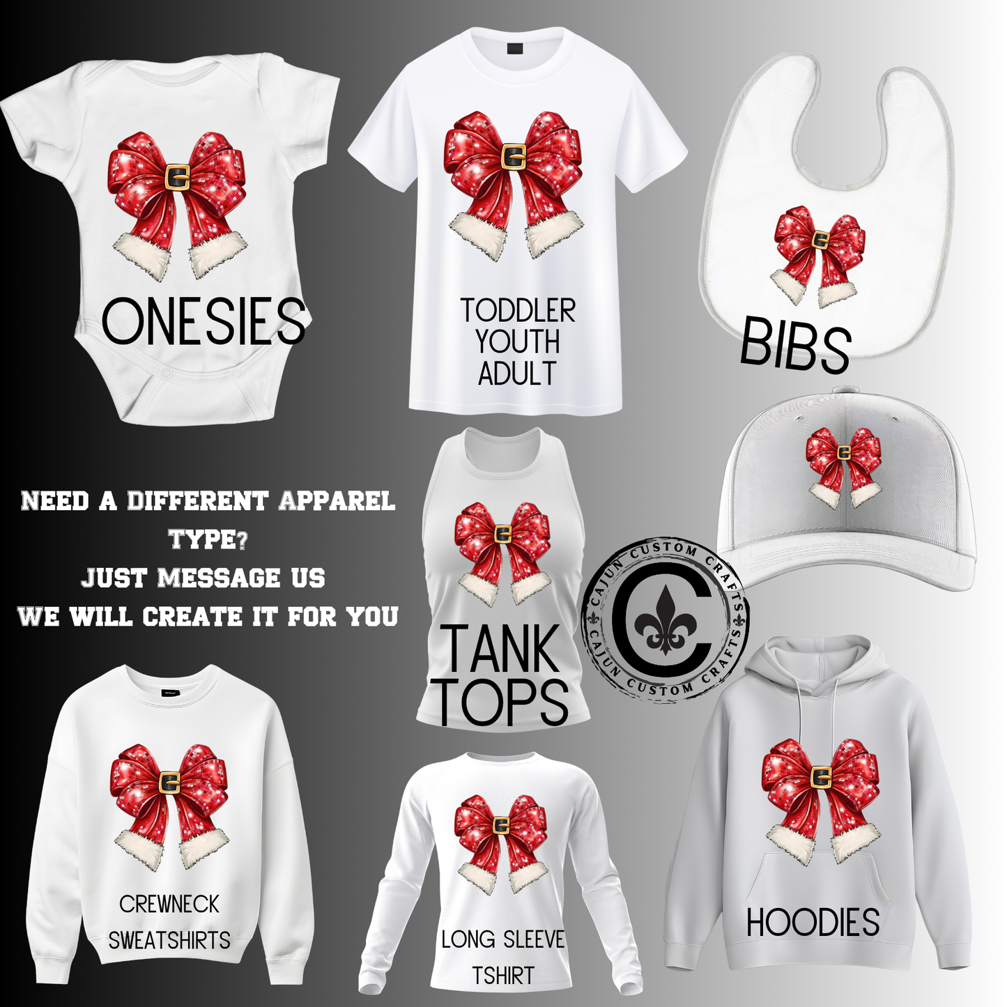 Santa belt, red glitter, coquette, buckle, bow