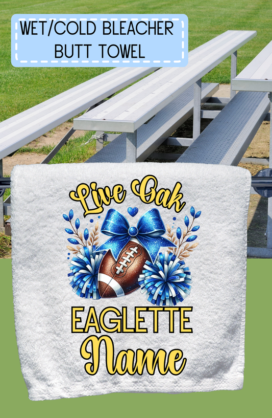 Personalized, Bleacher/Sweat Towels for your face or those  Hot, Wet, Cold Bleachers, Eaglette, dance, Mom, Dad