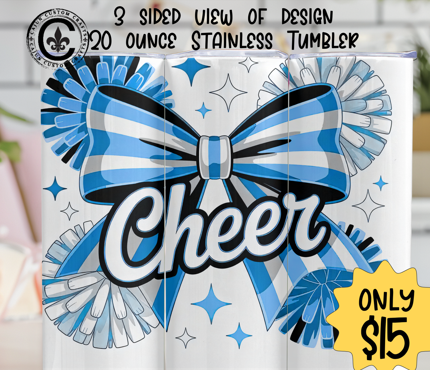 Cheer, Cheerleader 20 ounce stainless tumbler